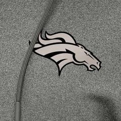 Denver Broncos Antigua Women's Justice Pullover Hoodie - Heather Black Hoodies