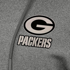Green Bay Packers Antigua Women's Justice Pullover Hoodie - Heather Black Hoodies