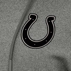 Indianapolis Colts Antigua Women's Justice Pullover Hoodie - Heather Black Hoodies