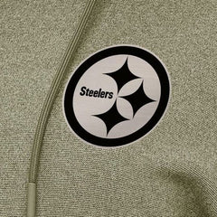 Pittsburgh Steelers Antigua Women's Justice Pullover Hoodie - Olive Hoodies