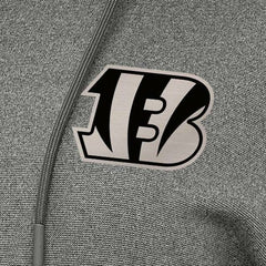 Cincinnati Bengals Antigua Women's Justice Pullover Hoodie - Heather Black Hoodies