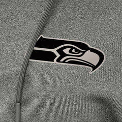 Seattle Seahawks Antigua Women's Justice Pullover Hoodie - Heather Black Hoodies
