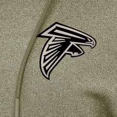 Atlanta Falcons Antigua Women's Justice Pullover Hoodie - Olive Hoodies