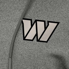 Washington Commanders Antigua Women's Justice Pullover Hoodie - Heather Black Hoodies
