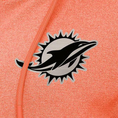 Miami Dolphins Antigua Women's Seeker Full-Zip Hoodie Jacket - Heather Orange Hoodies