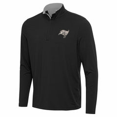 Tampa Bay Buccaneers Antigua Content Quarter-Zip Pullover Top - Black Pullover
