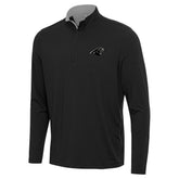 Carolina Panthers Antigua Content Quarter-Zip Pullover Top - Black Pullover