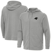 Carolina Panthers Antigua Effortless Full-Zip Hoodie Jacket - Heather Gray Hoodies