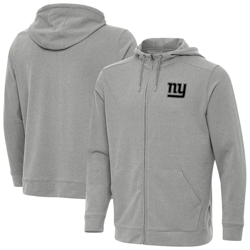 New York Giants Antigua Effortless Full-Zip Hoodie Jacket - Heather Gray Hoodies