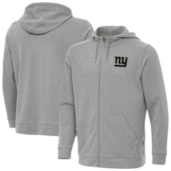 New York Giants Antigua Effortless Full-Zip Hoodie Jacket - Heather Gray Hoodies