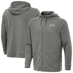 Tampa Bay Buccaneers Antigua Effortless Full-Zip Hoodie Jacket - Heather Black Hoodies