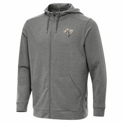 Tampa Bay Buccaneers Antigua Effortless Full-Zip Hoodie Jacket - Heather Black Hoodies
