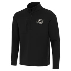 Miami Dolphins Antigua Insider Quarter-Zip Jacket - Black Jackets