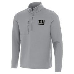 New York Giants Antigua Insider Quarter-Zip Jacket - Gray Jackets
