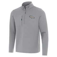 Denver Broncos Antigua Insider Quarter-Zip Jacket - Gray Jackets