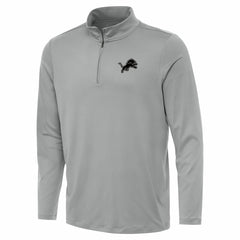 Detroit Lions Antigua Reprocess Quarter-Zip Top - Gray Tops