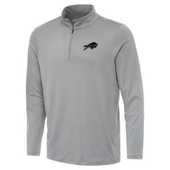 Buffalo Bills Antigua Reprocess Quarter-Zip Top - Gray Tops
