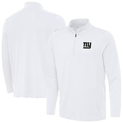 New York Giants Antigua Reprocess Quarter-Zip Top - White Tops