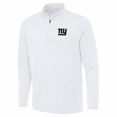 New York Giants Antigua Reprocess Quarter-Zip Top - White Tops