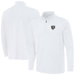 Chicago Bears Antigua Reprocess Quarter-Zip Top - White Tops