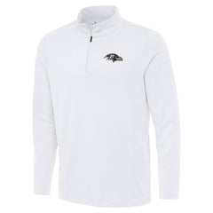 Baltimore Ravens Antigua Reprocess Quarter-Zip Top - White Tops
