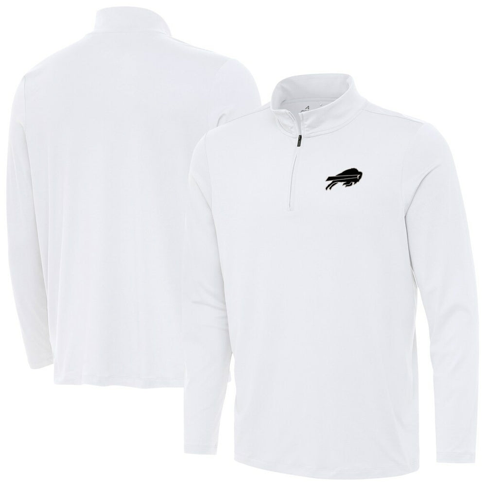 Buffalo Bills Antigua Reprocess Quarter-Zip Top - White Tops