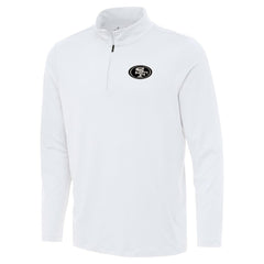 San Francisco 49ers Antigua Reprocess Quarter-Zip Top - White Tops