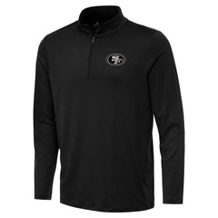 San Francisco 49ers Antigua Reprocess Quarter-Zip Top - Black Tops