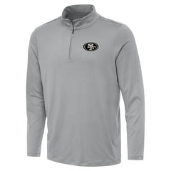 San Francisco 49ers Antigua Reprocess Quarter-Zip Top - Gray Tops
