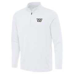 Washington Commanders Antigua Reprocess Quarter-Zip Top - White Tops