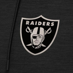Las Vegas Raiders Antigua Spikes Raglan Quarter-Zip Hoodie - Heather Black Hoodies