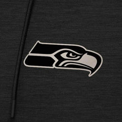Seattle Seahawks Antigua Spikes Raglan Quarter-Zip Hoodie - Heather Black Hoodies
