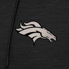 Denver Broncos Antigua Spikes Raglan Quarter-Zip Hoodie - Heather Black Hoodies