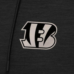 Cincinnati Bengals Antigua Spikes Raglan Quarter-Zip Hoodie - Heather Black Hoodies