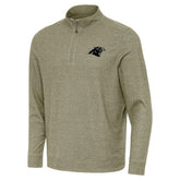 Carolina Panthers Antigua Subtle Quarter-Zip Top - Heather Olive Tops