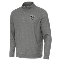 Chicago Bears Antigua Subtle Quarter-Zip Top - Heather Black Tops