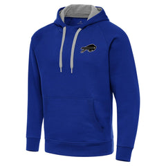 Buffalo Bills Antigua Brushed Carbon Victory Pullover Hoodie - Royal Hoodies