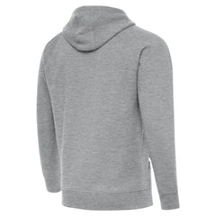 New York Jets Antigua Brushed Carbon Victory Pullover Hoodie - Heather Gray Hoodies