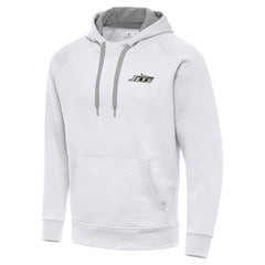 New York Jets Antigua Brushed Carbon Victory Pullover Hoodie - White Hoodies