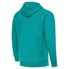 Miami Dolphins Antigua Brushed Carbon Victory Pullover Hoodie - Aqua Hoodies