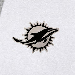 Miami Dolphins Antigua Brushed Carbon Victory Pullover Hoodie - White Hoodies