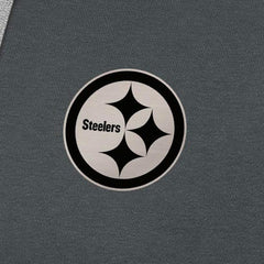 Pittsburgh Steelers Antigua Brushed Carbon Victory Pullover Hoodie - Charcoal Hoodies