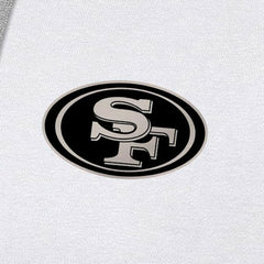 San Francisco 49ers Antigua Brushed Carbon Victory Pullover Hoodie - White Hoodies