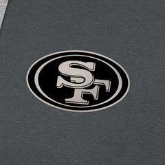 San Francisco 49ers Antigua Brushed Carbon Victory Pullover Hoodie - Charcoal Hoodies
