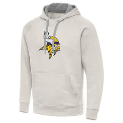 Minnesota Vikings Antigua Victory Raglan Pullover Hoodie - Cream Hoodies