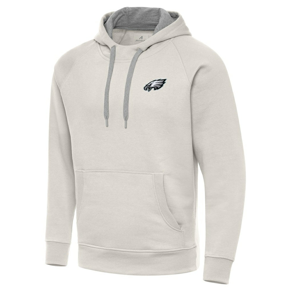 Philadelphia Eagles Antigua Victory Raglan Pullover Hoodie - Cream Hoodies