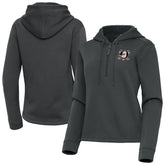 Anaheim Ducks Antigua Women's Contemporary Quarter-Zip Hoodie - Pewter | US 202370532