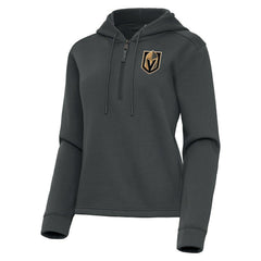 Vegas Golden Knights Antigua Women's Contemporary Quarter-Zip Hoodie - Gray | US 202370605