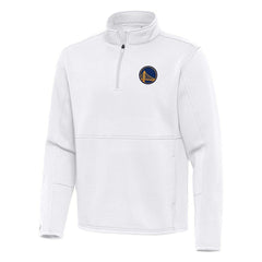 Golden State Warriors Antigua Twist Quarter-Zip Pullover Top - White