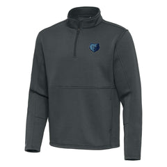 Memphis Grizzlies Antigua Twist Quarter-Zip Pullover Top - Pewter